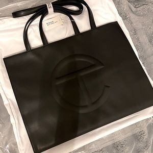 Large Black Telfar shopping bag